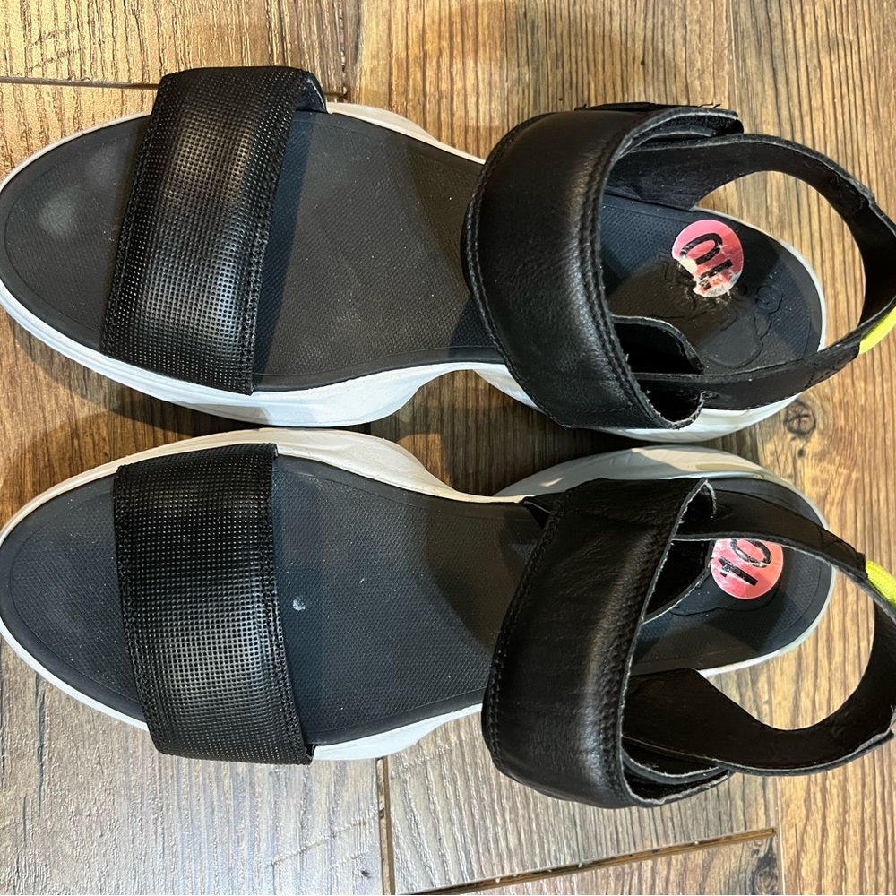 Black and White Sandals